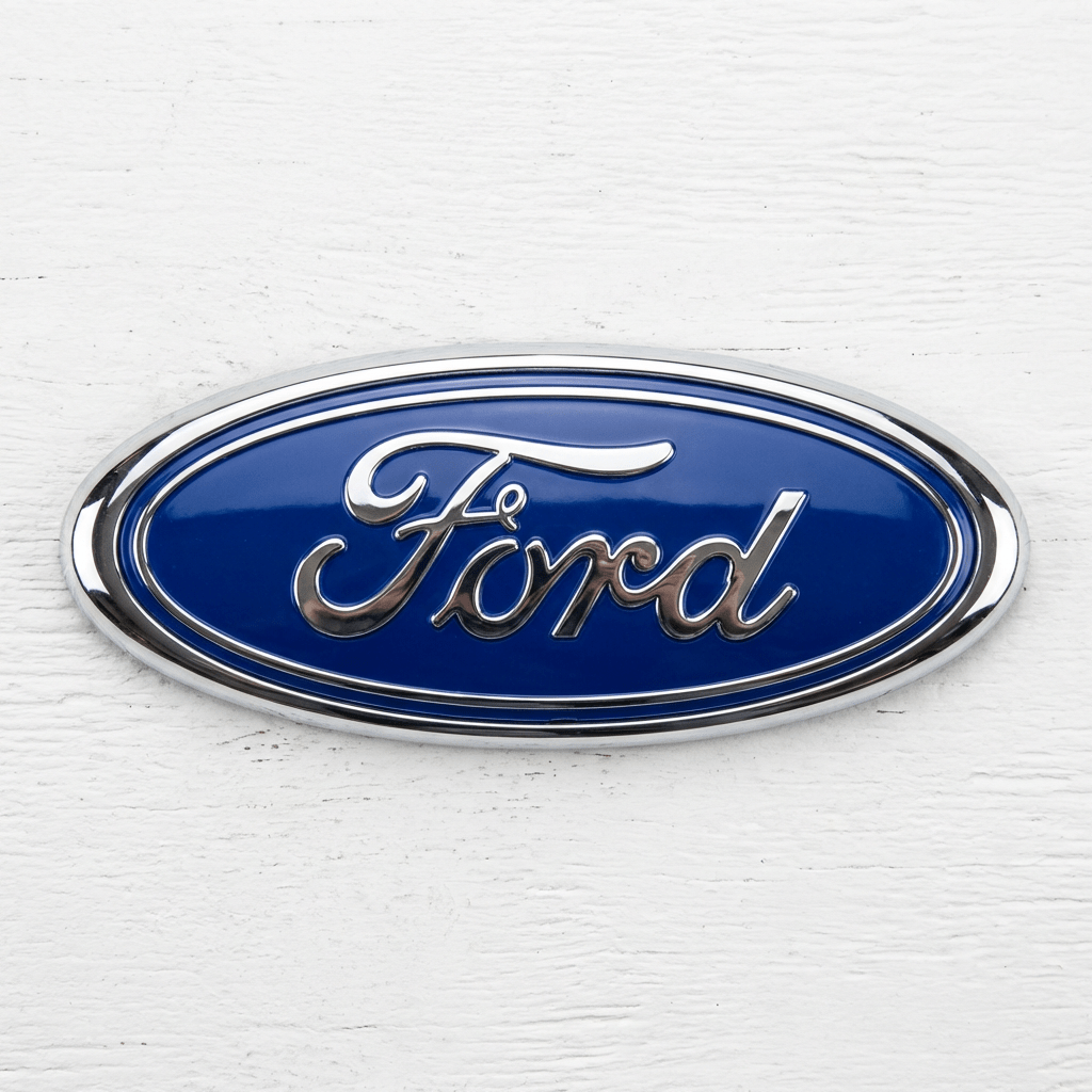 The classic blue and silver oval logo for Ford Motor Company.